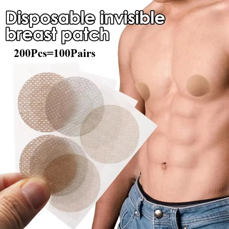 Nipple Cover Pasties - Cache-mamelon Invisible pour hommes, 200 pièces,