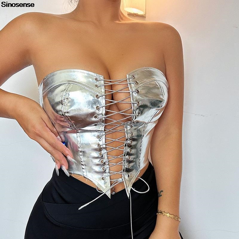 Bustier tubulaire en cuir PU p - Strapless Bra Backless avis et prix