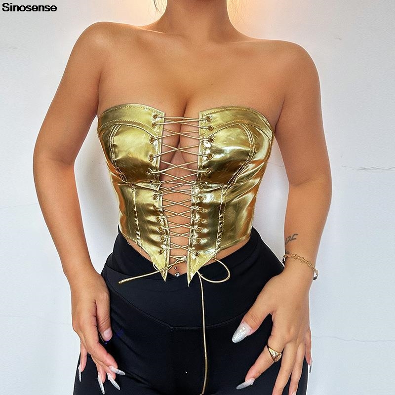 Bustier tubulaire en cuir PU p - Strapless Bra Backless avis et prix